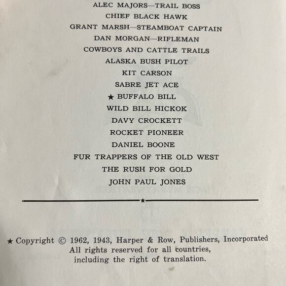 Buffalo Bill Cody The American Adventure Series Book 1962 - Picture 5 of 8